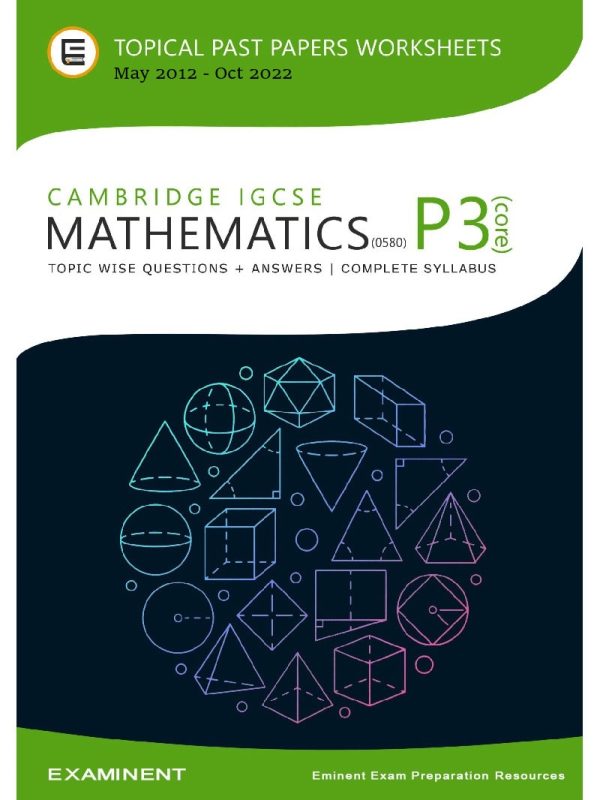 IGCSE Maths Questions by Topic with Answers for Paper 3 PDF